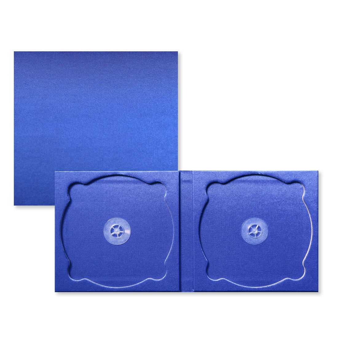 CDケース,discami,サテン,青色,2枚収納