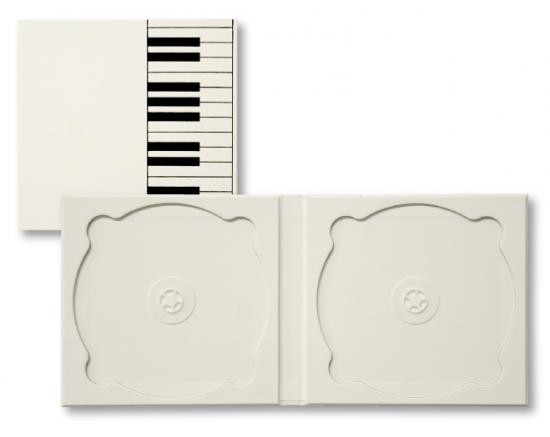 CDケース,discami,ピアノ,2枚収納,白