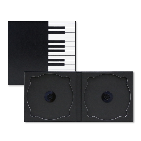 CDケース,discami,ピアノ,2枚収納,黒